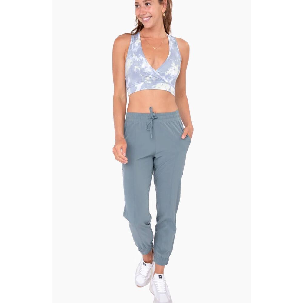 Mono B - Essential Athleisure Joggers Blue Green Medium NWT